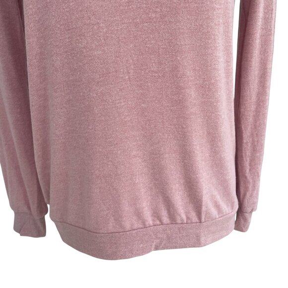 Iris Pink Long Sleeve Pullover Top – Soft Knit Back Bow Detail – Women's Size M - Picture 6 of 9